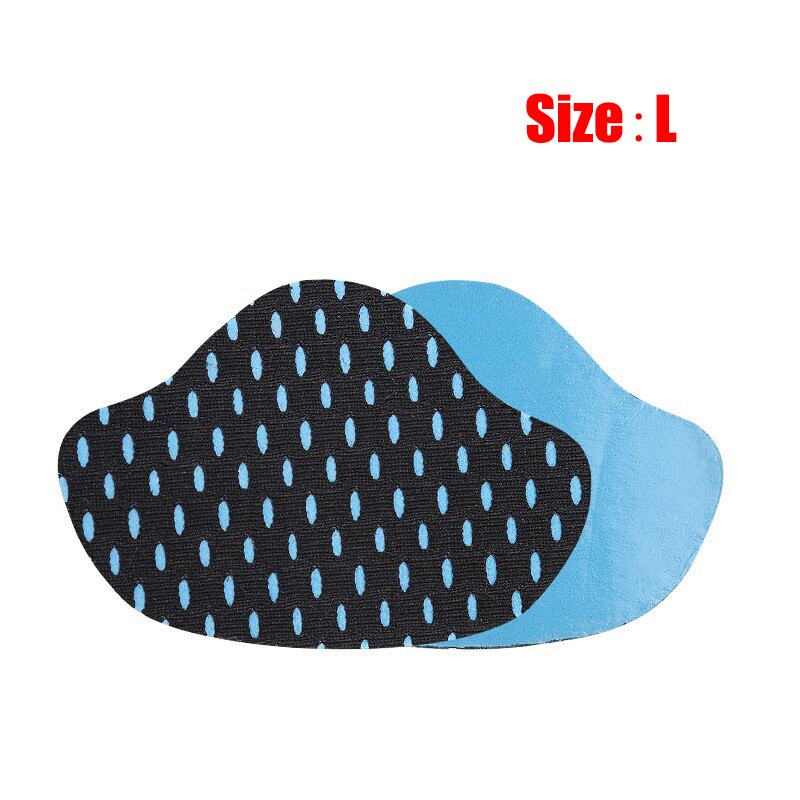 Plantillas antidesgaste para zapatos, pegatinas de látex para el talón, almohadillas de seguimiento, almohadillas ajustables para el pie, 2 piezas: Black size L