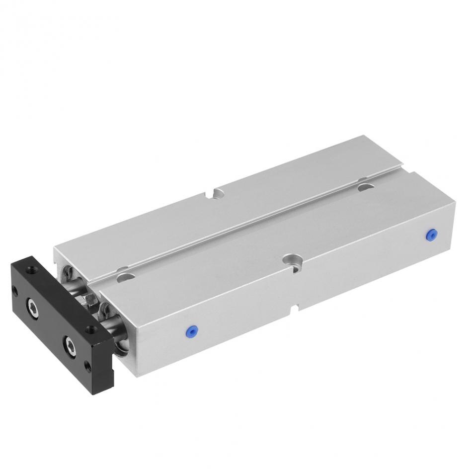 1pc 20mm Air Cilinder Boring 100mm Slag Double-rod dubbelwerkende Aluminium Pneumatische cilinder