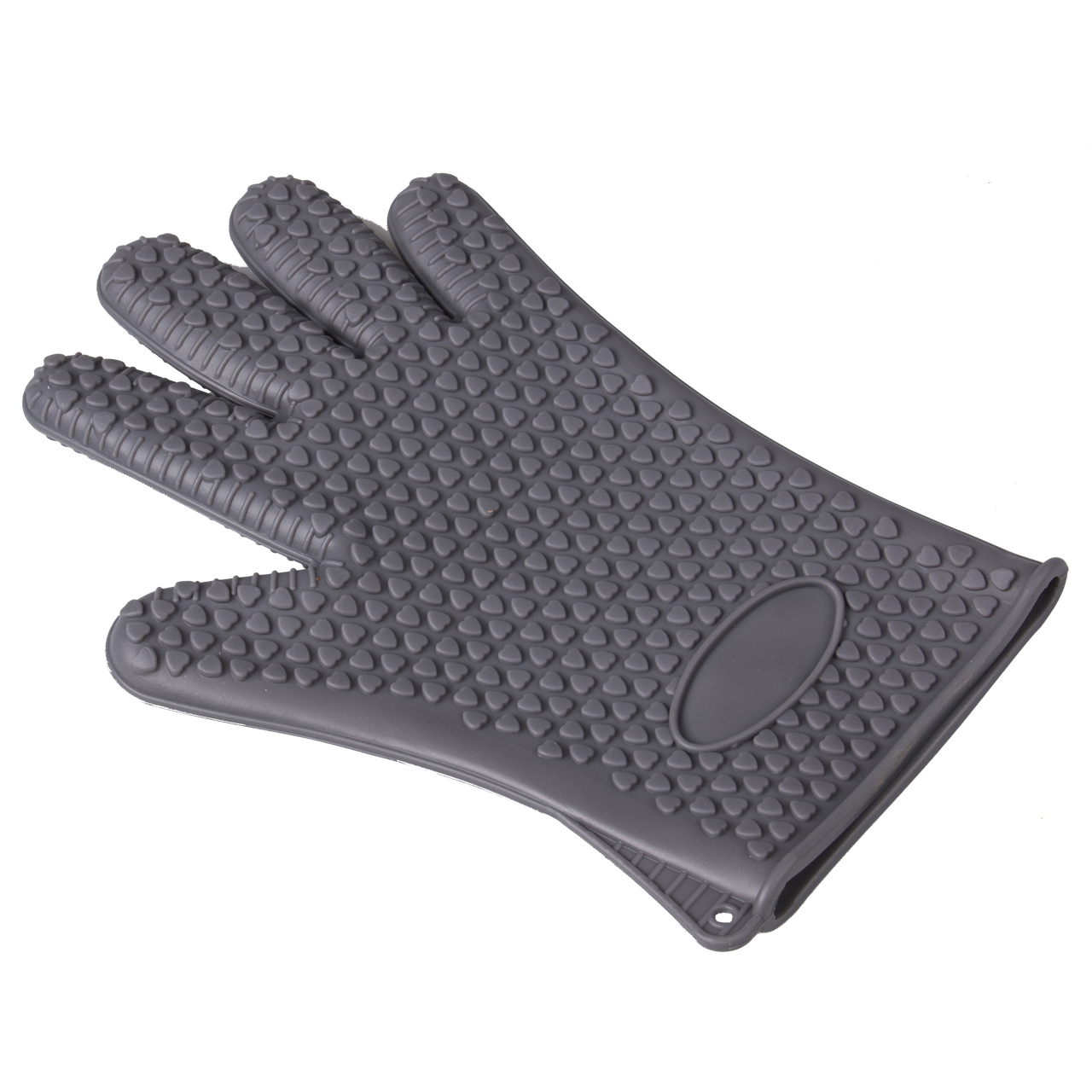 1 stks Keuken Oven Handschoen Hittebestendige Siliconen Houder Bakken BBQ Cook Mitts: Light Grey