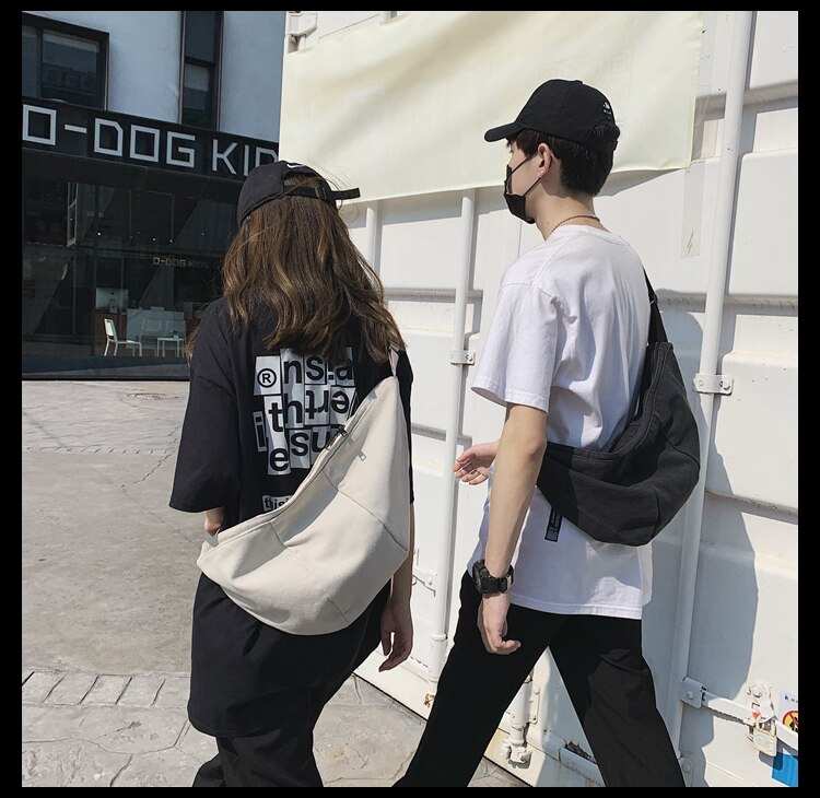 Novo design original moda saco de telefone peito bolsa de ombro & lona grande capacidade crossbody saco largura 54cm altura 27cm