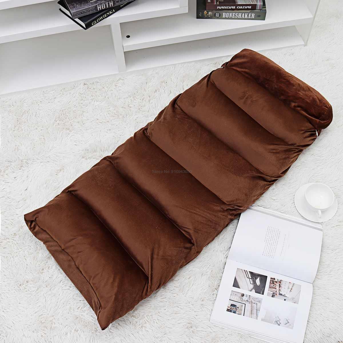 Chaise de sol japonaise pliable et réglable, canapé paresseux de jeu, chaise longue rembourrée, inclinable et souple avec Support de dossier