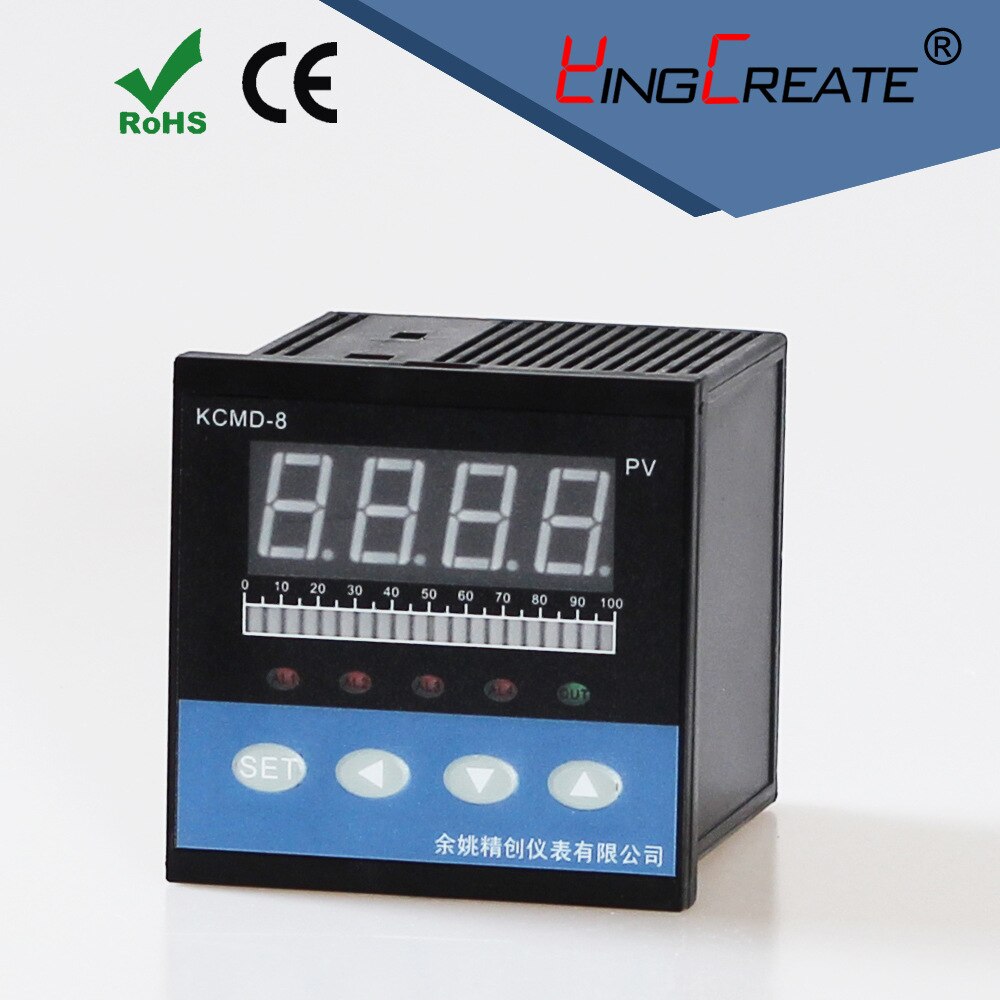 4-20mA DC input water liquid level pressure controller with 4 ways relay and DC24V voltage output water liquid level meter