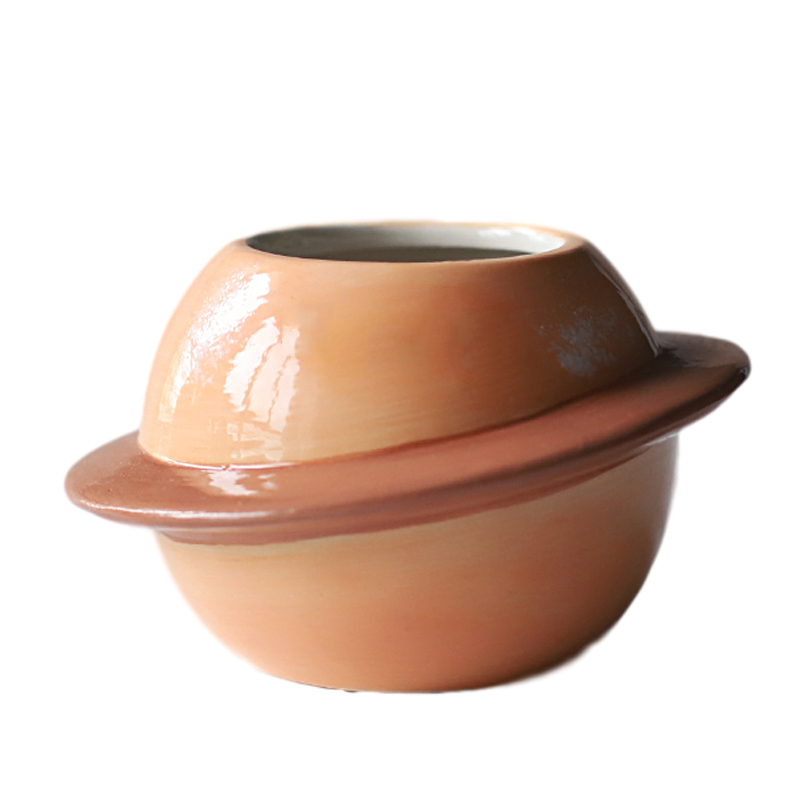 Planet keramikkruka suckulentkrukor balkongdekorationer macetas de ceramica skrivbordsdekor mini växt blomkruka trädgård