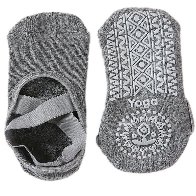 1 paar damen-yogasocken, rutschfeste socken, sportsocken, ballettsocken für mädchen, tanzsocken, hausschuhe, sportbekleidung