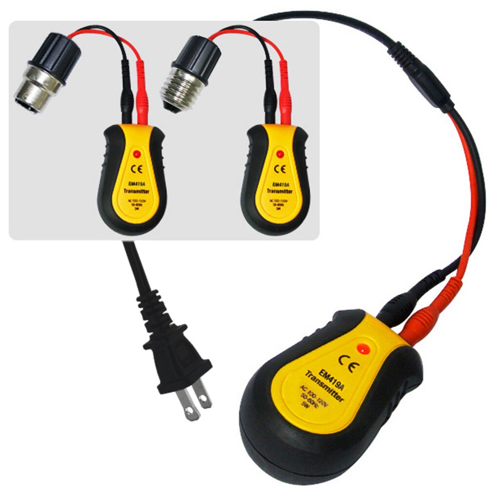 Disyuntor de 110V, localizador de Control de fusible, receptor, transmisor, enchufe de lámpara y adaptadores de salida, probador, herramienta de buscador eléctrico