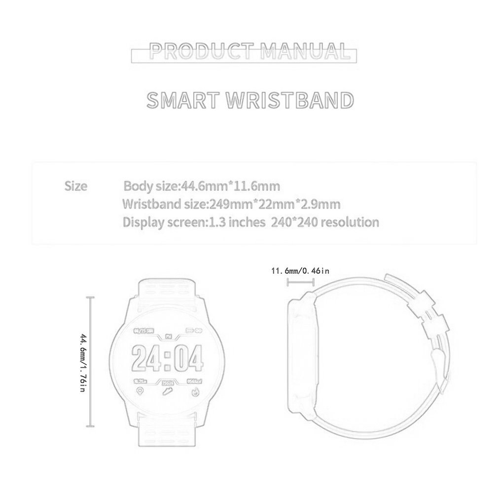 119plus Smart Watches Waterproof 116 plus Smart Bracelet Wristband Heart Rate Watch Men Women Sport Watches Smart Band