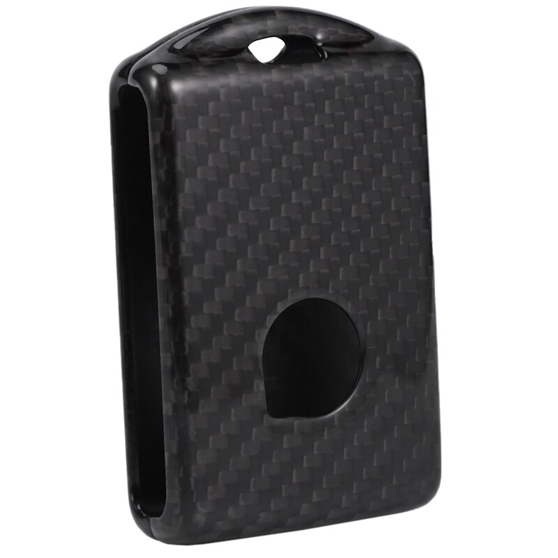 thumbnail image 2 of Real Carbon Fiber Remote Key Fob Case Cover For Volvo XC40 XC60 XC90 S90 V90 – Glossy Black 2 of 3