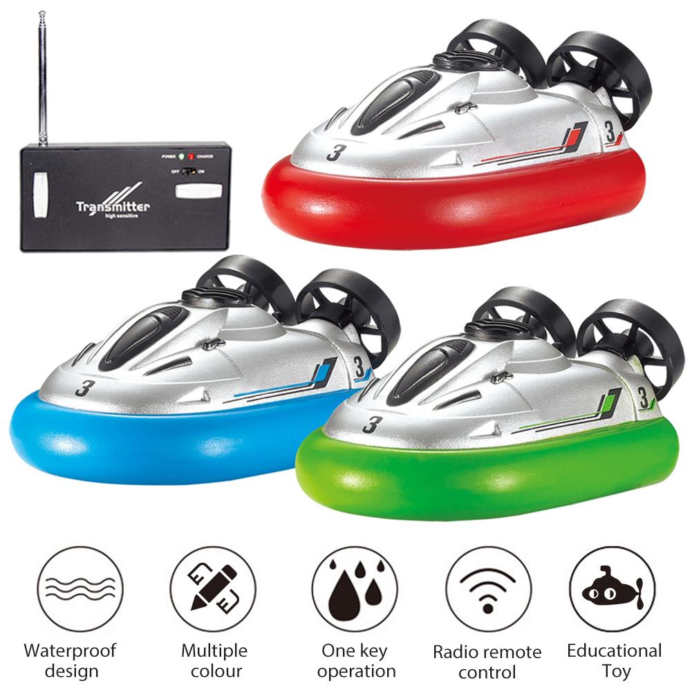 Mini RC Hovercraft Remote Control Model Jet Boat Radio R/C Turbo Motor Classic Electric Speedboat Boy Toy