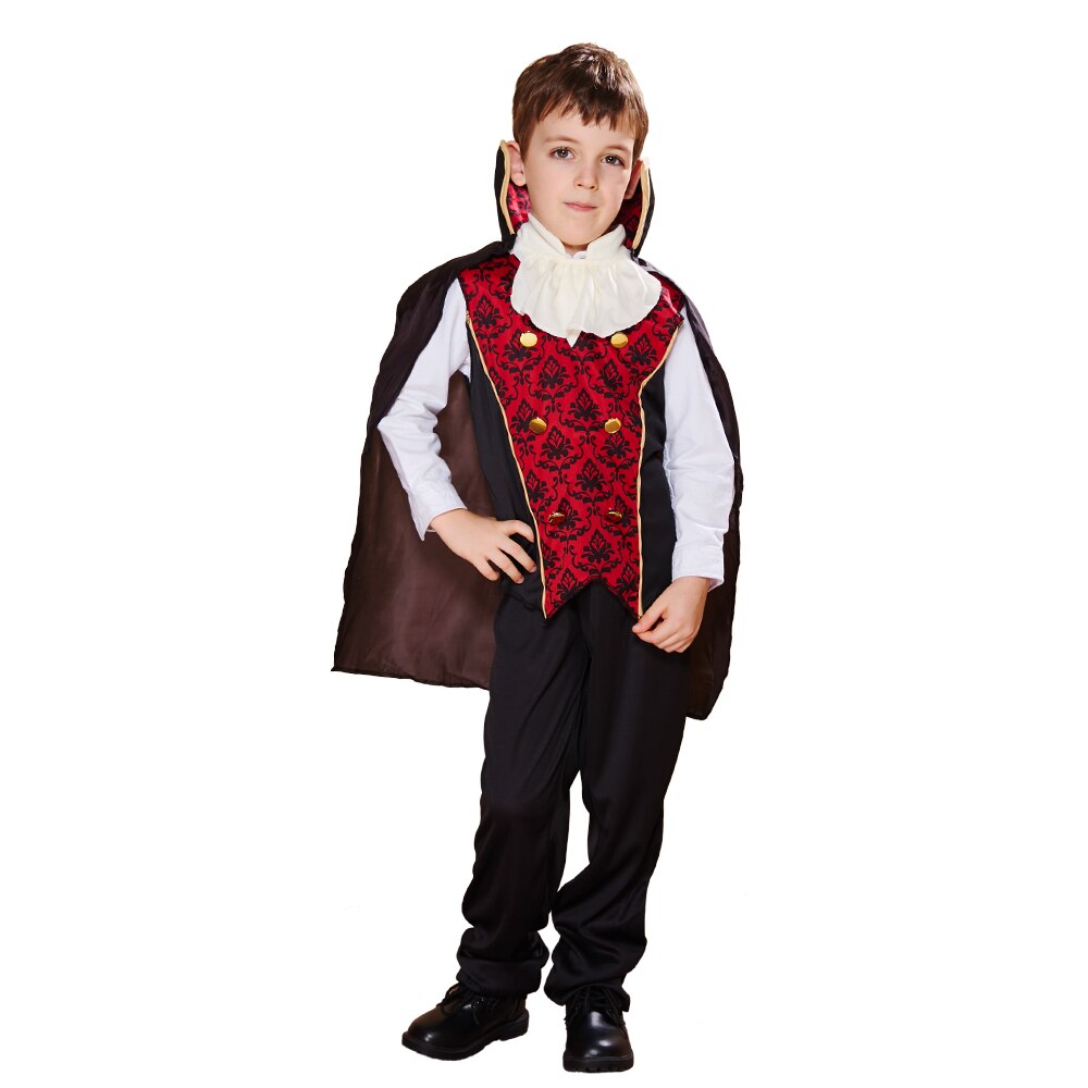 SNAILIFY-disfraz de vampiro Dracula, capa para niños, Halloween, carnaval, , fantasía,