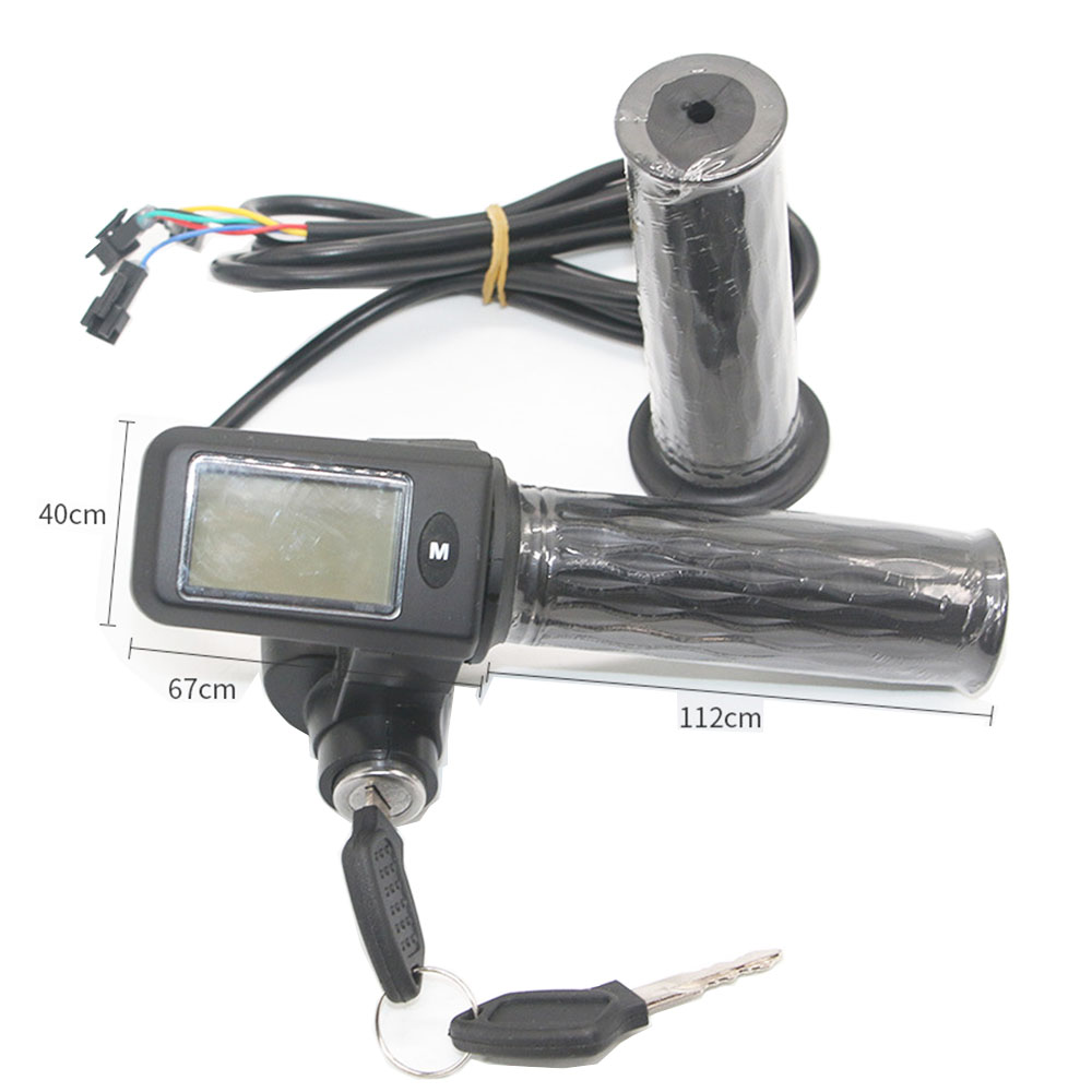 24V 36V 48V 60V 72V Acelerador de scooter de bicicleta elétrica Display LCD Mostrar velocidade e quilometragem e energia da bateria