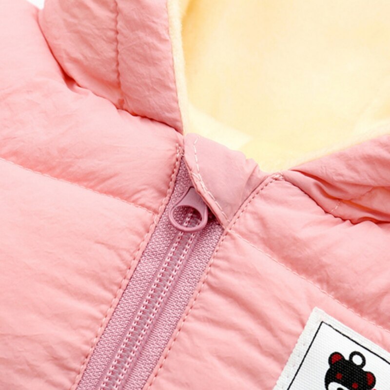 Baby Girls Jumpsuit Boys Long Sleeve Cartoon Winter Down Cotton Hooded Warm Clothes Crawl Newborn Infant Kids Thick Romper