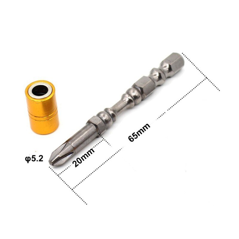 1/4 " kovuus magneettinen 65mm 110mm ristipää ruuvimeisselin kärki kaksipäinen sähköinen ruuvimeisselisarja ristipääruuvimeisseli: B