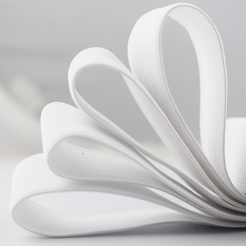 1Meter 15/20/25/30/35/38/50/60 Mm Wit/zwarte Platte Elastische Band Riem Trim Naaien/Lint Diy Singels Kledingstuk Naaien Accessoires