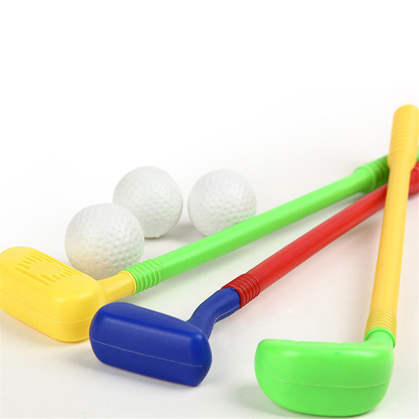 Kinderen Golf Club Speelgoed 3 Golfclubs + 3 Golfbal Speelgoed Voor Kinderen Mini Golf Game Sport Baby Grijpen ability Ontwikkelen