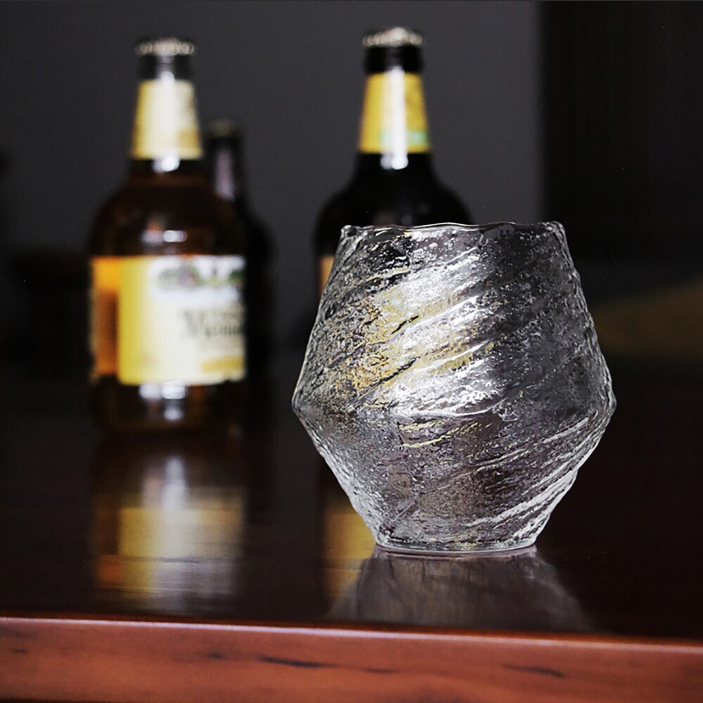 Hvirvelvind tekstur ølglas et uregelmæssigt formet whiskykopper gammeldags glas vin kaffekop til hjemmet til bar