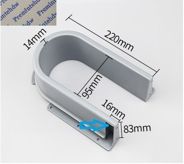 Plastic U Shape Under Sink Basin Bath Cabinet Drawer Pull Out Recessed U Cutout Cover For Drainage Grommet: 4--Close