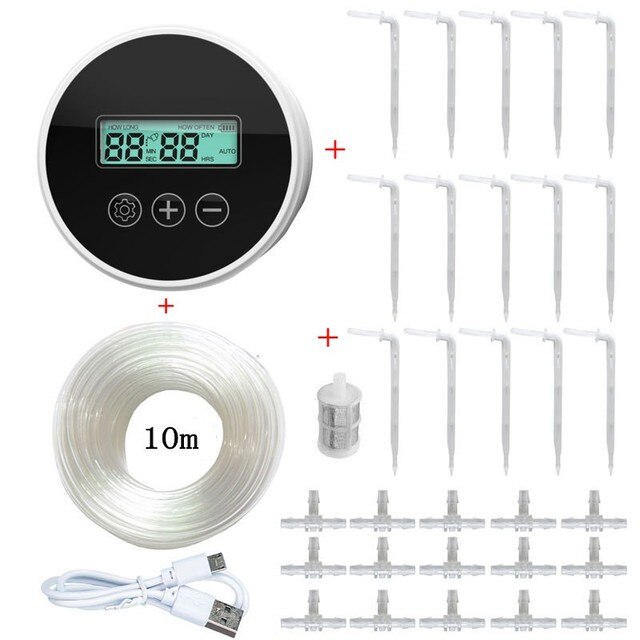 Garden Watering Device Garden Irrigation Controller System Lazy Plant Waterer Automatic Garden Water Timer Home Garden Tools: Black