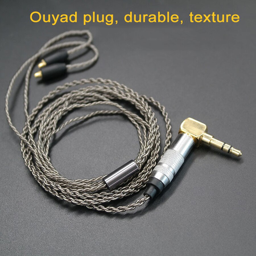 Upgrade diy mmcx  se215 ohrhörer stereo bass hifi kopfhörer ohrhörer ouyad stecker silberplattierung kabel für shure  se425 se535 se846