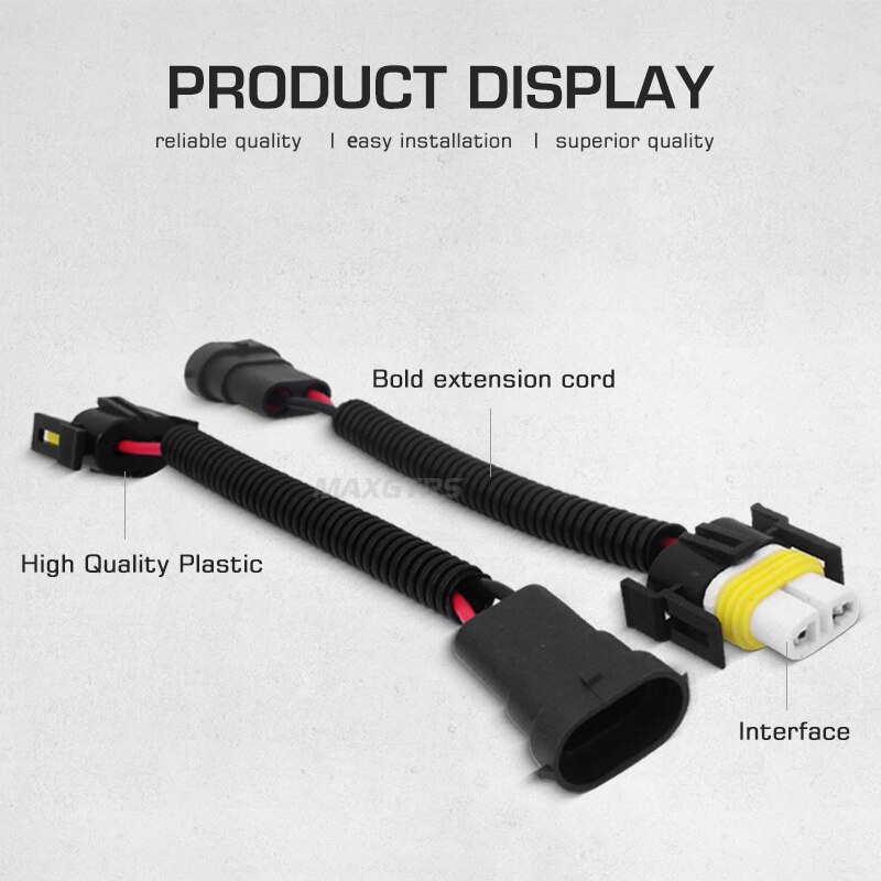 Adaptador hembra de cerámica H1 H4 H7 H11 9005 9006 HB3 HB4, Conector de Cable de coche para bombilla LED HID, 2 uds.