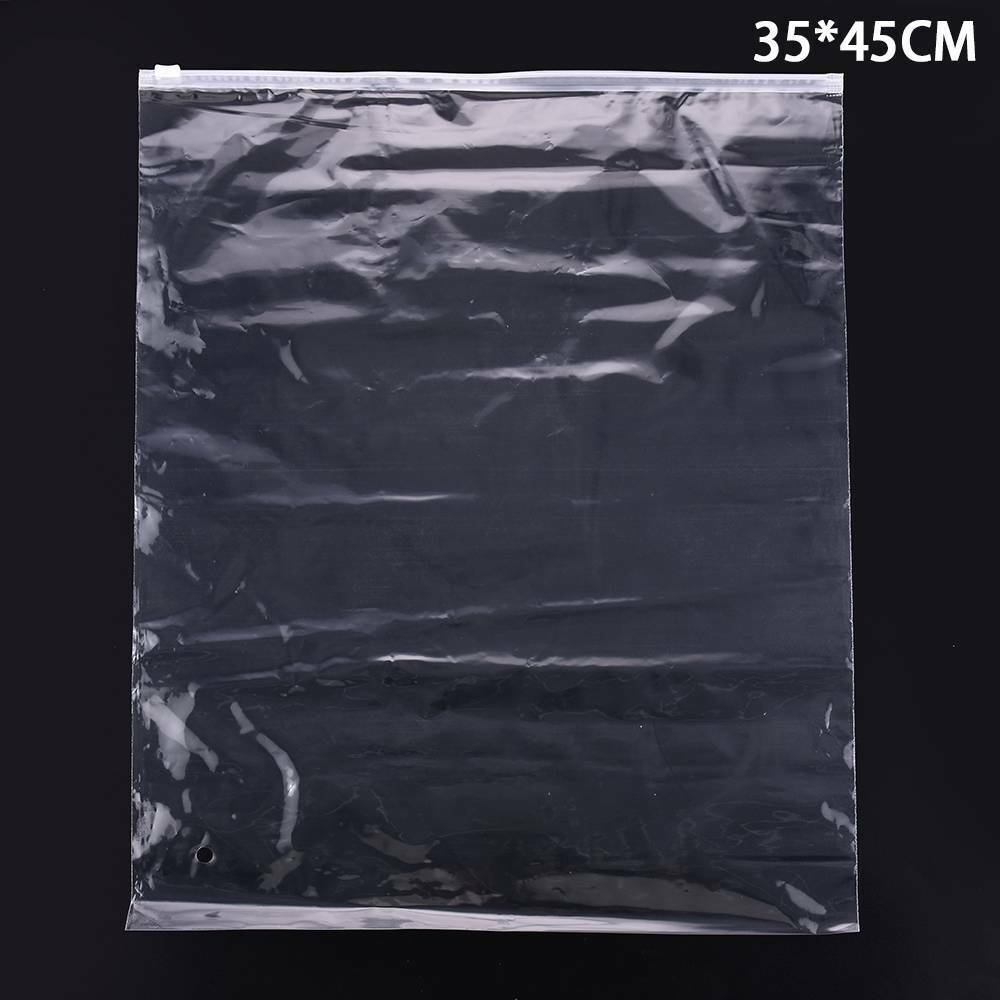 Suuret kirkkaat vetoketjulliset säilytyspussit raskaan käytön läpinäkyvä muovinen vetoketjupaketti pieni korupakkaus uudelleensuljettava paksu polypussi: 35 x 45cm