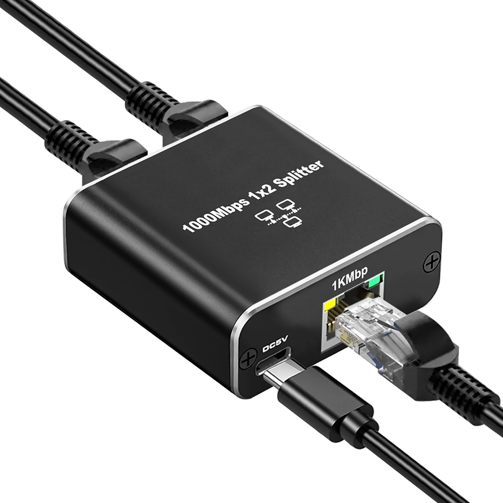1000Mbps Ethernet Splitter RJ45 1X2 1X3 1X4 LAN Network Extender Adapter for PC Computer Router Switch Works At The Same Time