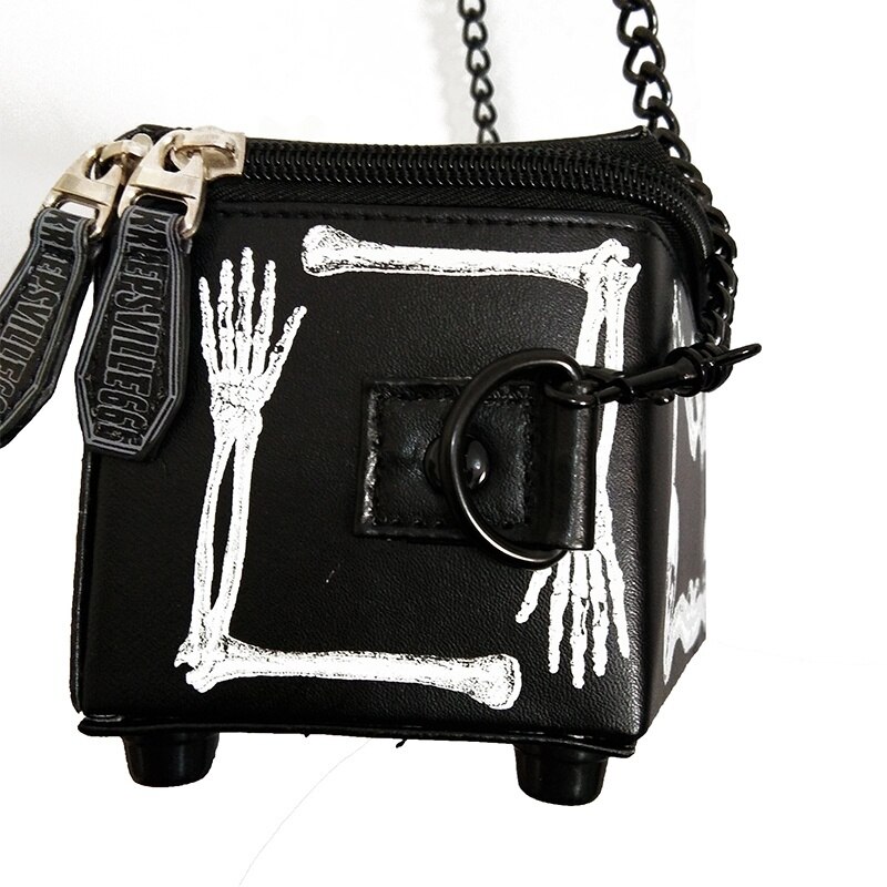 Vampyr kiste pung kiste gotisk punk håndtaske halloween skuldertaske dame crossbody taske til fødselsdag