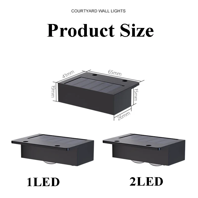Zonne-traplichten - Waterdicht - 7,5x3,8x4 Cm - ABS - Warm/wit Licht - Voor Trap, Hek, Tuin & Terras - 1 Stuk