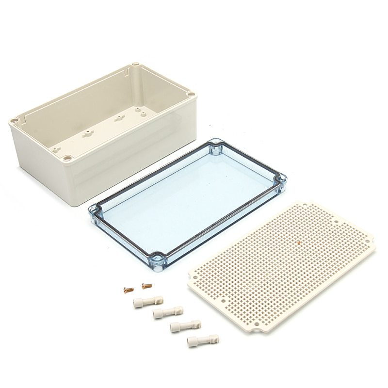 IP67 Waterdichte Plastic Abs Behuizing Voor Elektronica Met Montage Board Elektrische Transparante Cover Behuizing Junction Box Case