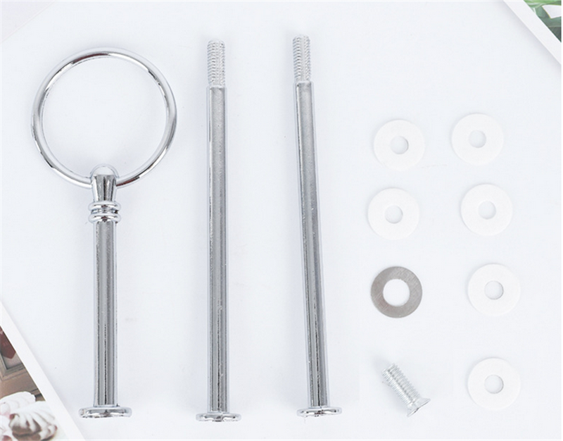 3 Tier Cake Fruit Plate Cake Plate Stand Handle Fitting Tool Stand Hardware Rod Plate Stand Cake Decorating Tool