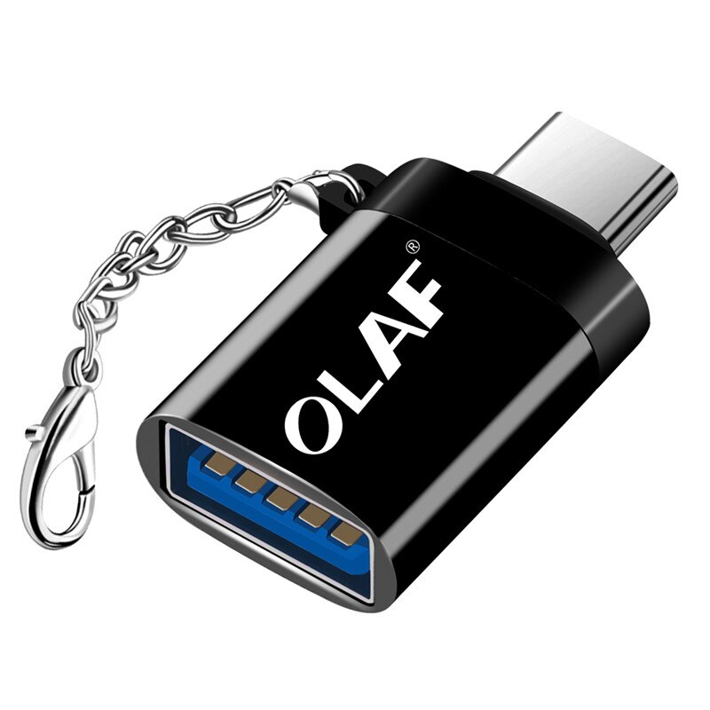 OLAF-Adaptador OTG Tipo C/USB Tipo C para Xiaomi, Huawei, Samsung S9, Adaptador Tipo C a USB 3,0: Black