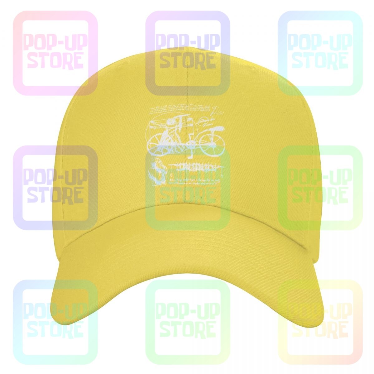 Gorra de béisbol de Leonardo Da Vinci, gorras de conductor de camión, Hipster, ajustable: YELLOW