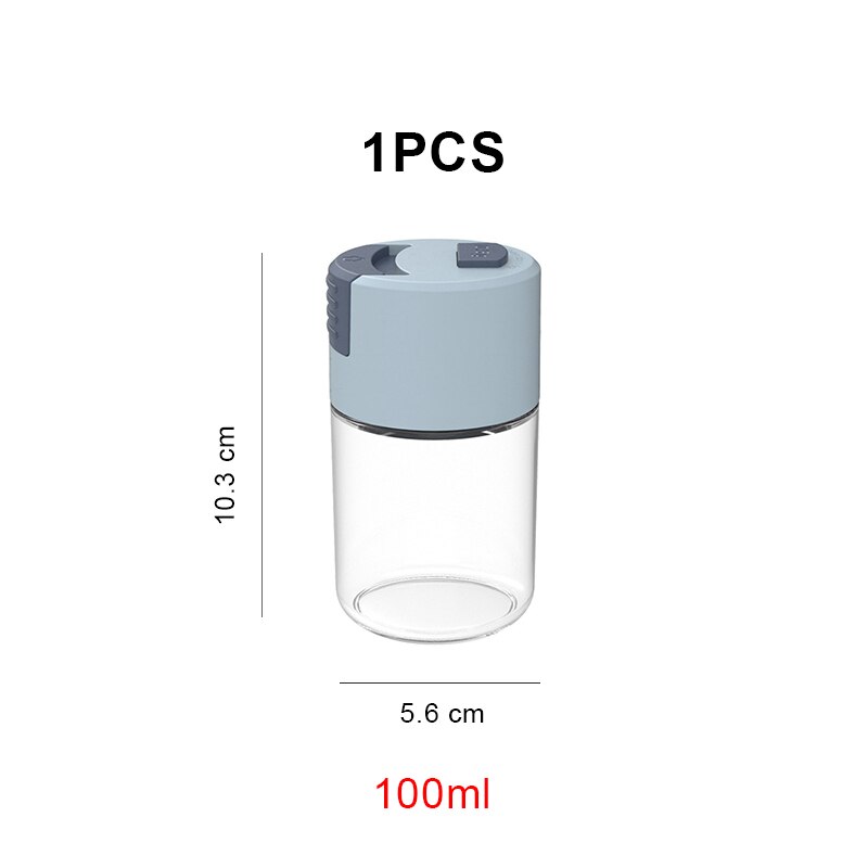0.5g Metering Salt Glass Spice Salt Jar Sea Salt Shaker Dispenser Bottle Quantitative Seasoning Jar for Steak BBQ Home Barbecue: Random Color B