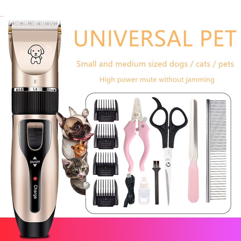 USB Rechargeable Pet Dog Hair Trimmer Animal Grooming Pet Dog Electric Hair Trimmer Pet Grooming Kit Dog Grooming