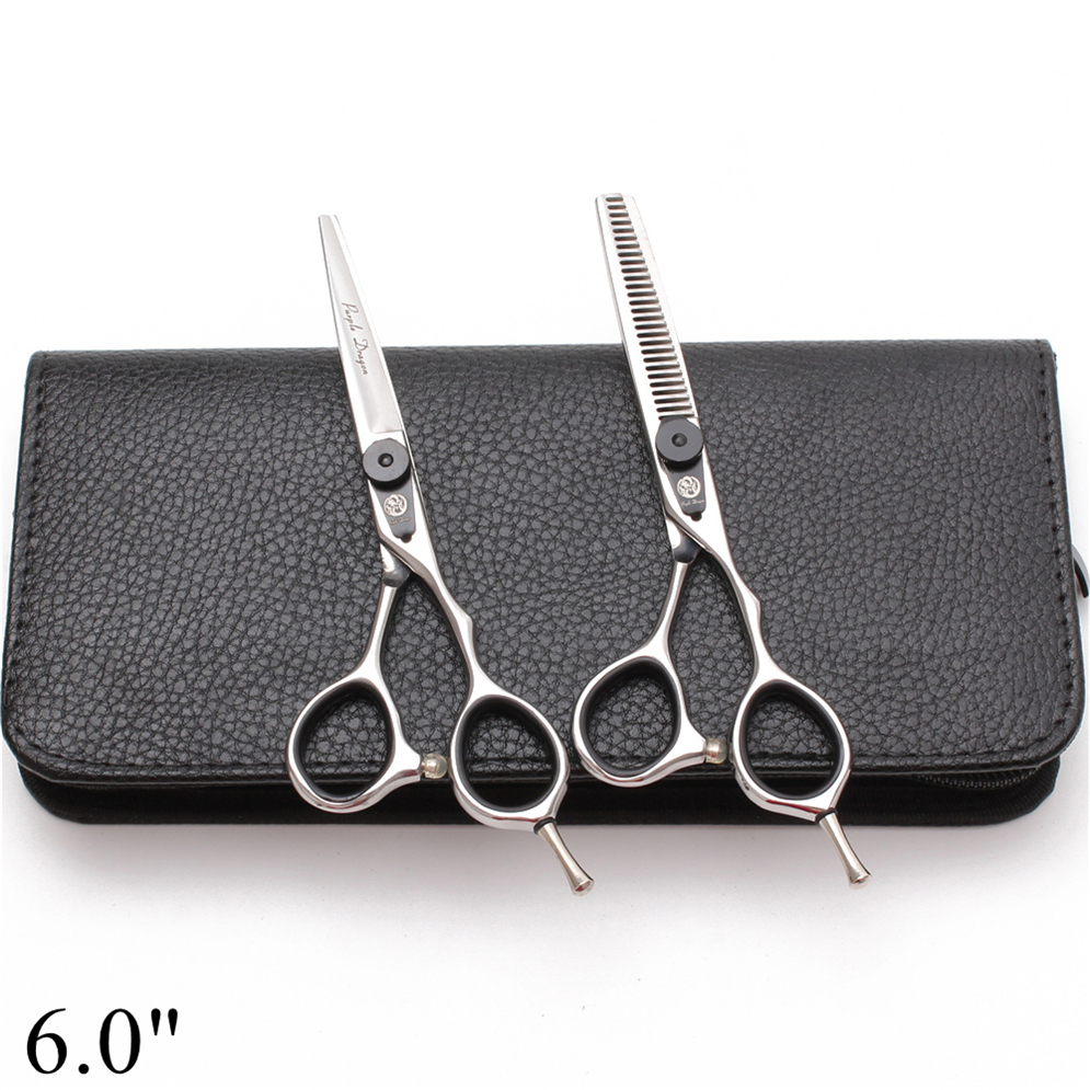 Purple Dragon 5.5 "6" JP 4440 ciseaux amincissants, ciseaux pour couper les cheveux, repose-doigt, Z9015: Z9015 Yin D 6Y