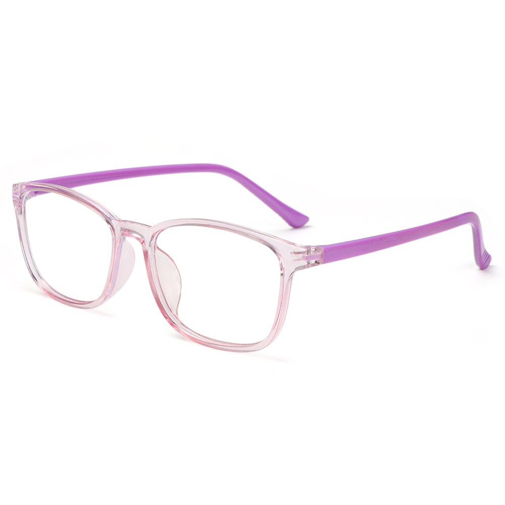 Lunettes Anti-lumière bleue pour enfants, lunettes pour garçons et filles, cours en ligne, Protection des yeux, ordinateur, monture Ultra légère, confortables: purple
