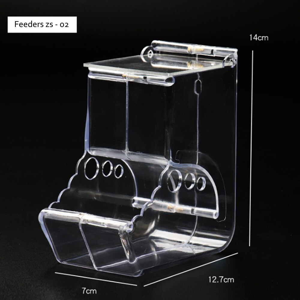 Hamster Konijn Eten Dispenser Feeder Plastic Clear Automatische Pet Feeder Voor Hamster Cavia Voedsel Kom Container: 01