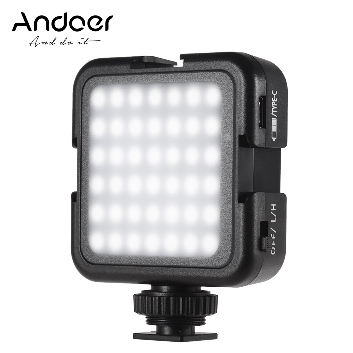 Andoer 42LED Ultra lumineux LED vidéo lumières 6000K température de couleur photographie lumière pour Canon Nikon Sony numérique DSLR appareils photo