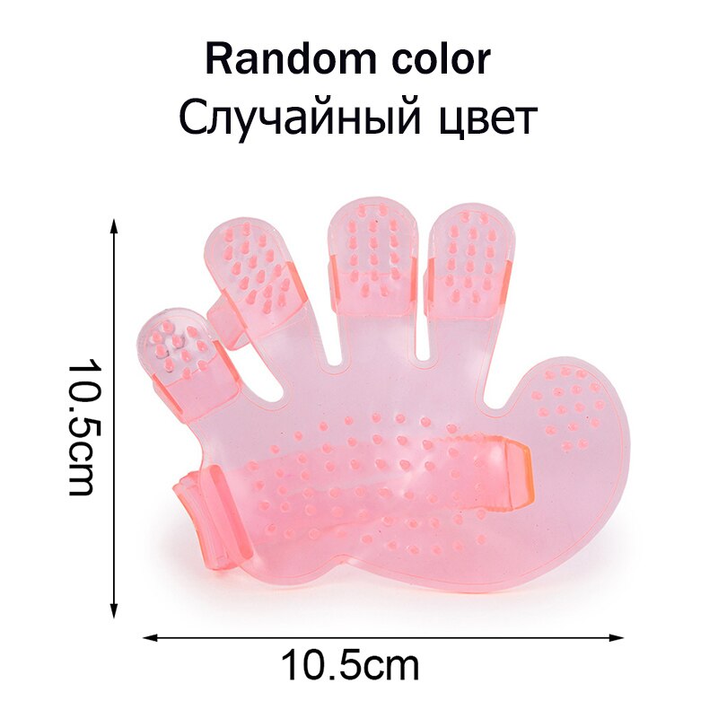 Pet Glove Cat Grooming Glove Pet Deshedding Brush Glove for Cats Dog Hair Remove Brush Dog Cleaning Combs Massage Gloves: Random color / Left hand