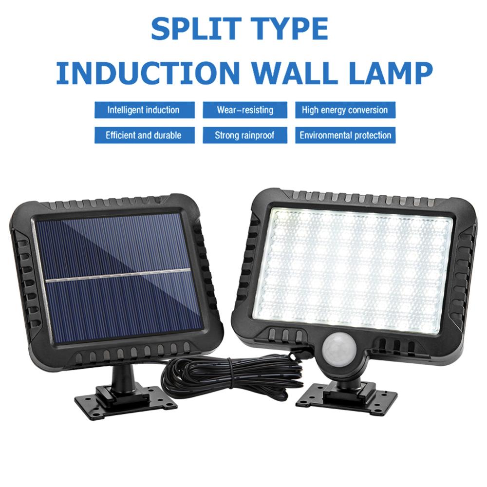 Outdoor Lighting COB 120 LED Solar Light Garden Decor Lamp Human Body Induction Light Waterproof Yard Street Light Wall Lamp