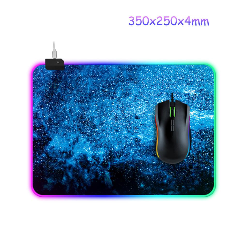 XXL alfombrilla de ratón grande para juegos alfombrilla de ratón para ordenador alfombrilla de ratón RGB XL alfombrilla para jugador almohadillas para teclado alfombrilla de ratón USB: Sky 350x250mm