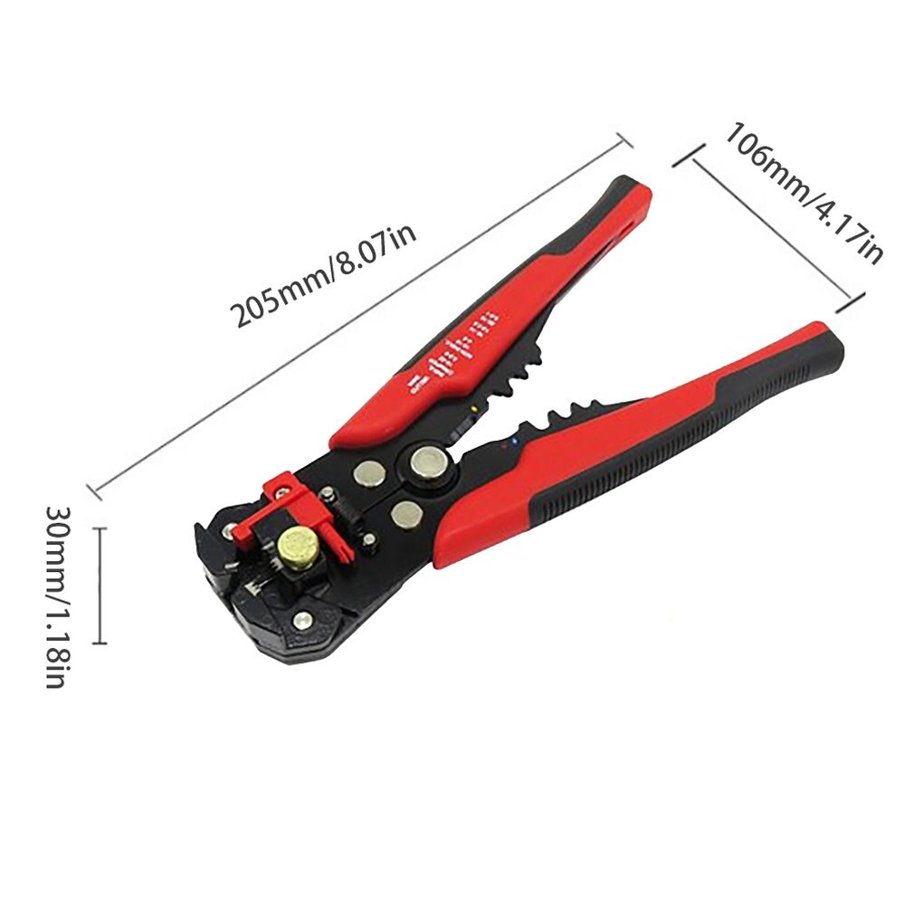 Multifunctions Wire Stripper Automatic Wire Stripper Crimping Pliers Wire Stripper Multiple Specifications Cutting: Red