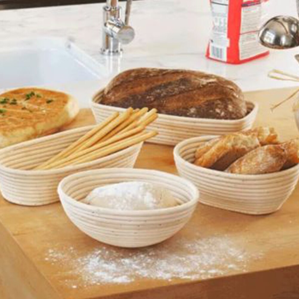 Cesta de mimbre de fermentación de varias formas, barra de pan de campo, masa Banneton, cestas de prueba Brotform, Gadget de cocina