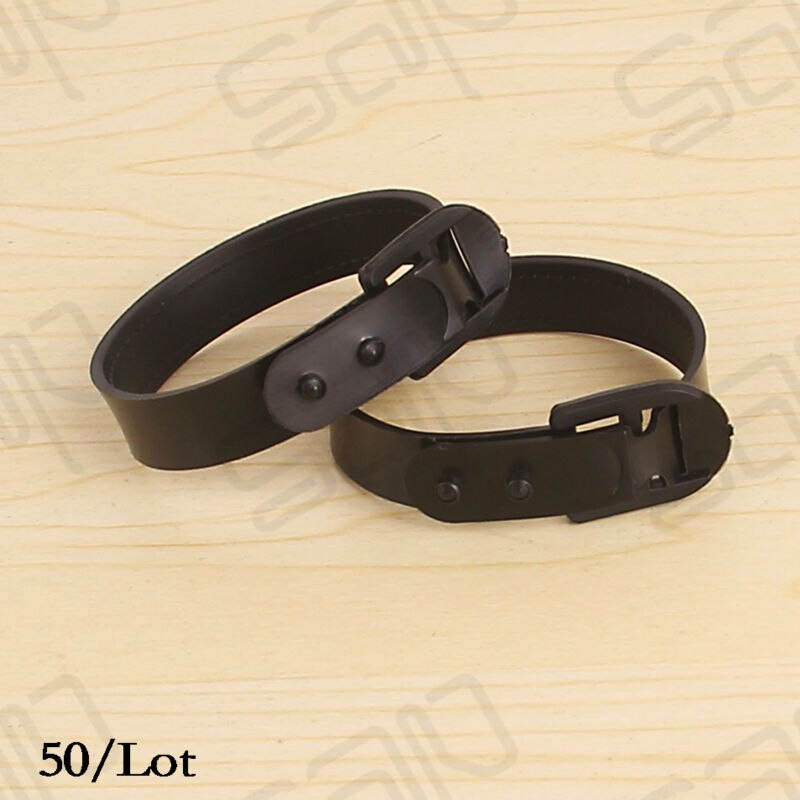 LOT 50 SAP tag accessoires siliconen bagagelabel loop strap zwart 17.5 cm/7"