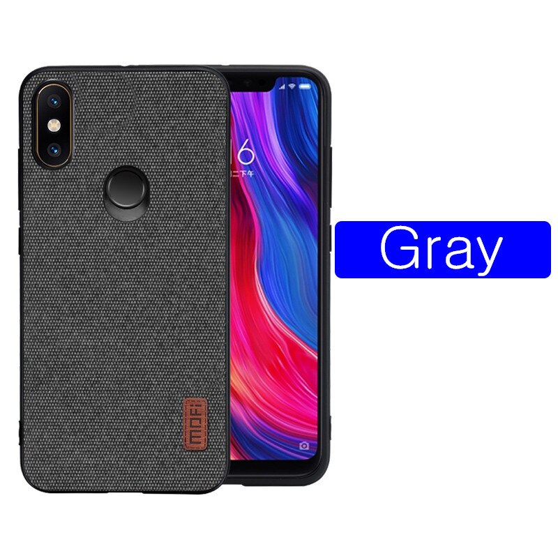 For Xiaomi mi8 case cover mi 8 Explorer Version back cover silicone fabric shockproof case coque capas MOFi mi8 SE case: for mi8 SE / gray