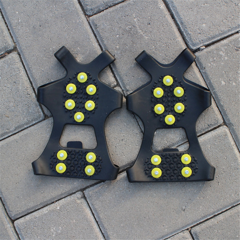 10 Studs Anti-Slip Sneeuw Ijs Klimmen Schoen Spikes Grips Crampons Cleats Overschoenen Stijgijzers Spike Schoenen Stijgijzers