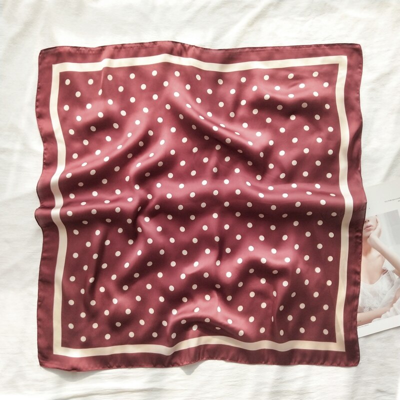 70 * 70ins Lente Zomer Sjaal Kleine Vierkante Sjaal Vrouwelijke Koreaanse Artistieke Decoratieve Polka Dot Vrouwen Halsdoek Sjaal: 5