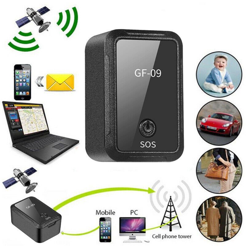 Gf09 mini bil app gps locator adsorptionsoptagelse anti-drop enhed stemmestyring optagelse i realtid sporingsudstyr