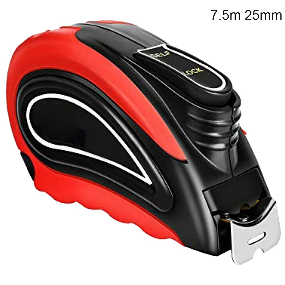 Cinta métrica de bloqueo automático, 3m/5m/7,5 m, medición métrica retráctil de pulgadas para manualidades de construcción, carpintería, M25: 7.5m 25mm
