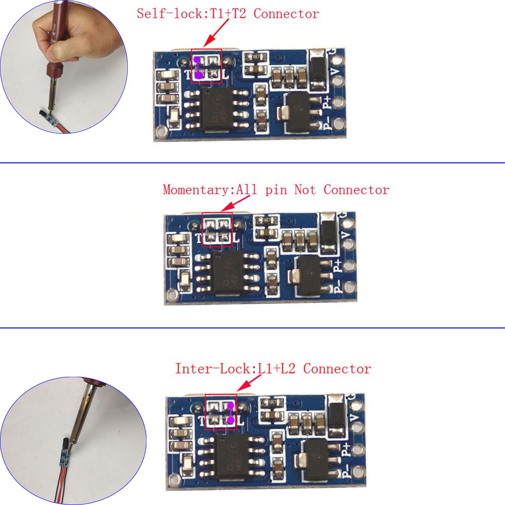 Dormeur pas de son faible puissance 3.7 V-12 V Micro interrupteur interrupteur de lumière à distance 12V 9V 7.4V 6V 5V 3.7V relais ON OFF émetteur récepteur