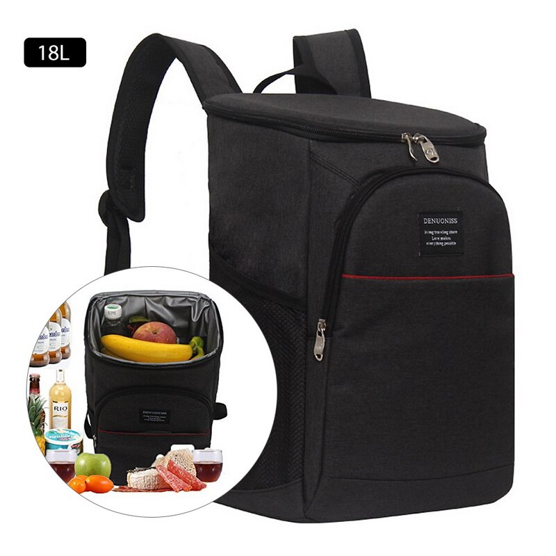 Vandtæt isoleret køling 18l rygsæk picnic camping rygsæk køleskab taske iskøler unisex termisk taske madkasse